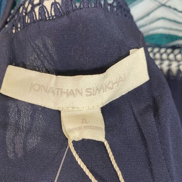 JONATHAN SIMKHAI Illusion Cut-Out Embroidered Sleeveless Midi Dress with Pockets - Picture 10 of 13